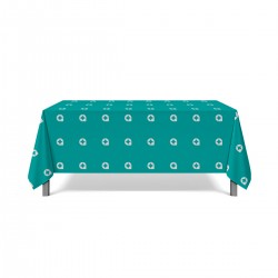 photo d'une nappe damier, personnalisée sur-mesure.